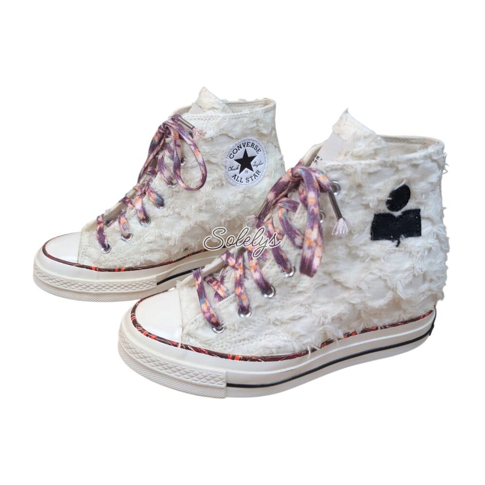 Converse x Isabel Marant Collab Chuck 70 Hidden Wedge Platform Sneaker Womens 8 - Picture 4 of 11